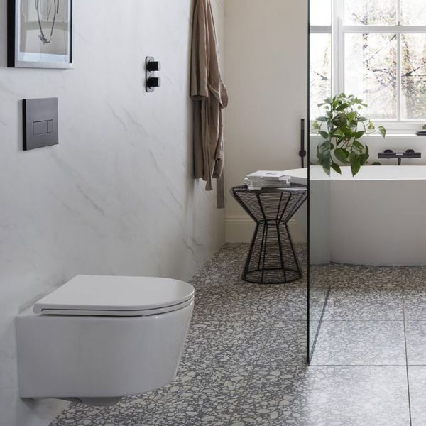 Vado Cameo Round Rimless Wall Hung Toilet #2