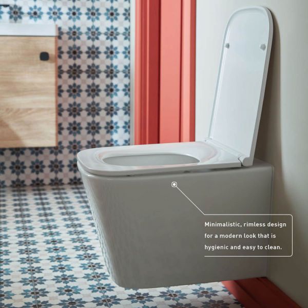 Vado Cameo Square Rimless Wall Hung Toilet #2