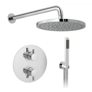 Vado DX Celsius Chrome Concealed 2 Outlet Thermostatic Shower Pack Round