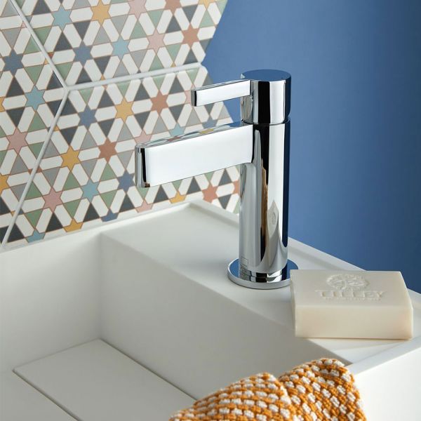 Vado Edit Chrome Mini Basin Mixer Tap with Universal Waste #2