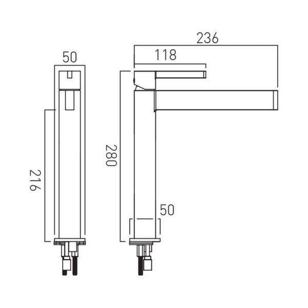 Vado Edit Chrome Tall Basin Mixer Tap #4