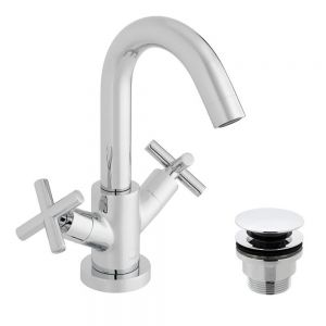 Vado Elements Chrome Mono Basin Mixer Tap with Universal Waste