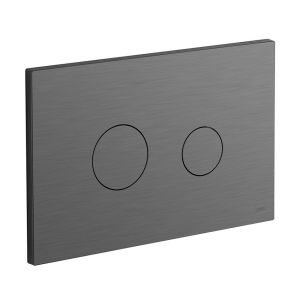 Vado Individual Round Dual Flush Plate Brushed Gunmetal