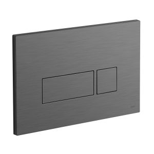 Vado Individual Square Dual Flush Plate Brushed Gunmetal