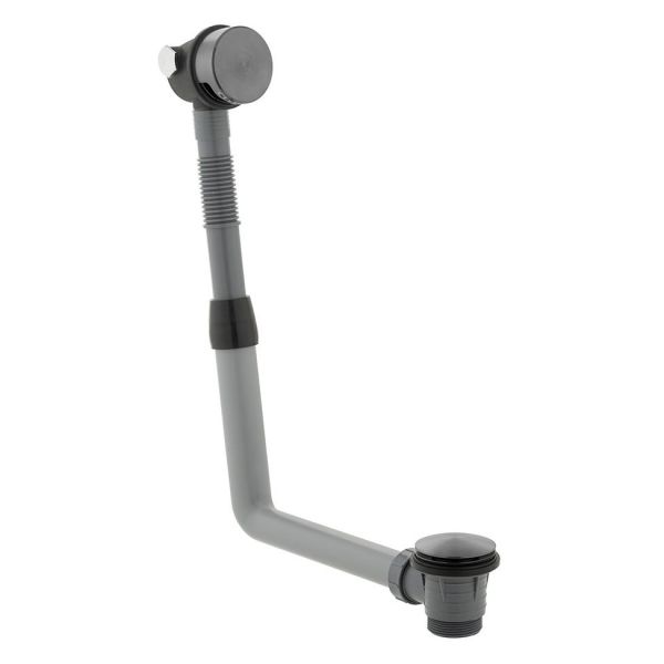 Vado Individual Brushed Gunmetal Overflow Bath Filler Waste