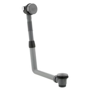 Vado Individual Brushed Gunmetal Overflow Bath Filler Waste