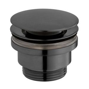 Vado Individual Brushed Gunmetal Universal Clic Clac Basin Waste