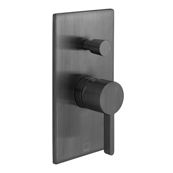 Vado Individual Edit Brushed Gunmetal Two Outlet Manual Shower Valve