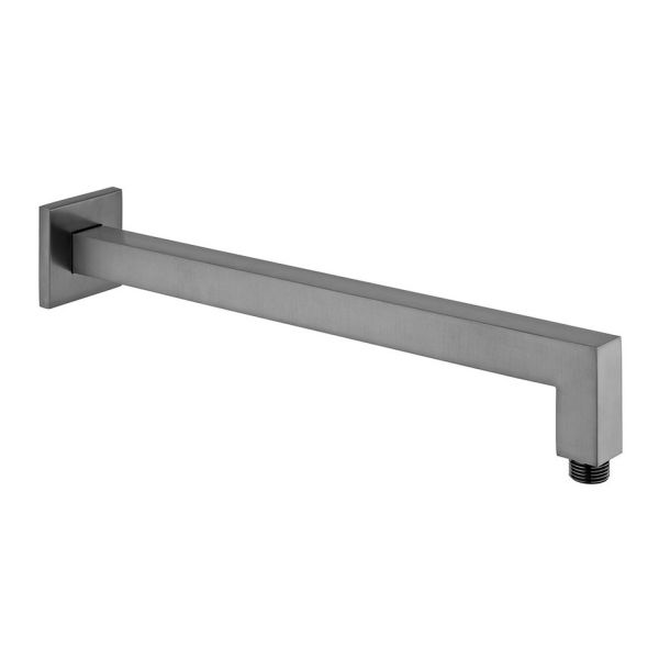 Vado Individual Brushed Gunmetal Square Wall Mounted Shower Arm
