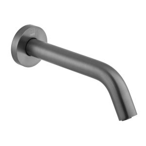 Vado Individual I Tech Brushed Gunmetal Infra Red Wall Mounted Basin Spout