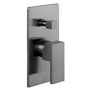 Vado Individual Notion Brushed Gunmetal Two Outlet Manual Shower Valve