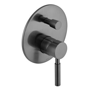 Vado Individual Origins Brushed Gunmetal Two Outlet Manual Shower Valve