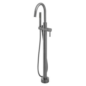 Vado Individual Origins Brushed Gunmetal Floor Mounted Bath Shower Mixer Tap