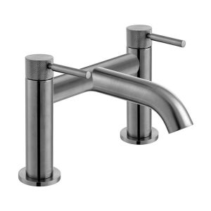 Vado Individual Origins Knurled Brushed Gunmetal Bath Filler Tap