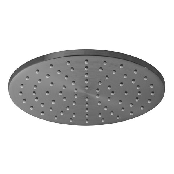 Vado Individual Brushed Gunmetal Round Shower Head 200mm