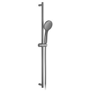 Vado Individual Atmosphere Brushed Gunmetal Round Slide Rail Shower Kit