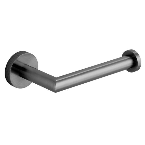 Vado Individual Spa Knurled Brushed Gunmetal Toilet Roll Holder