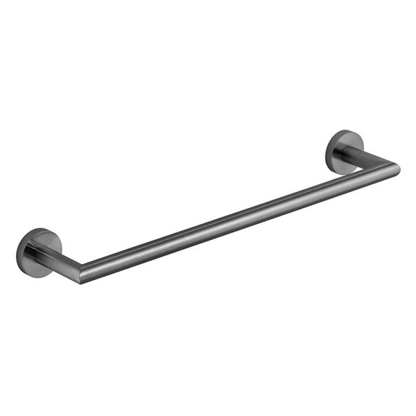 Vado Individual Spa Knurled Brushed Gunmetal Towel Rail 450mm