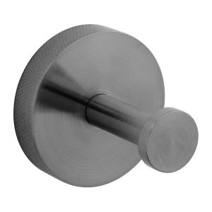 Vado Individual Spa Knurled Brushed Gunmetal Robe Hook