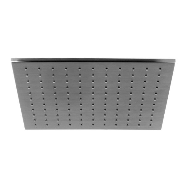 Vado Individual Brushed Gunmetal Square Shower Head 300mm