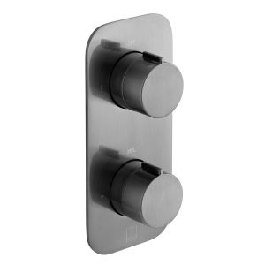Vado Individual Altitude Brushed Gunmetal One Outlet Thermostatic Shower Valve