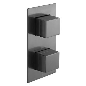 Vado Individual Notion Brushed Gunmetal One Outlet Thermostatic Shower Valve