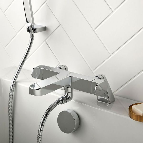 Vado Life Chrome Thermostatic Bath Shower Mixer Tap without Shower Kit #2