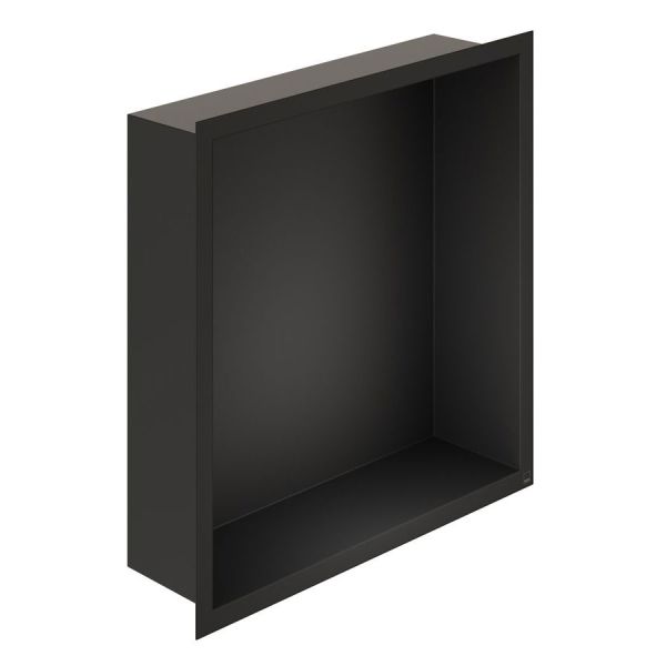 Vado Muse Matt Black Shower Niche 323 x 323mm