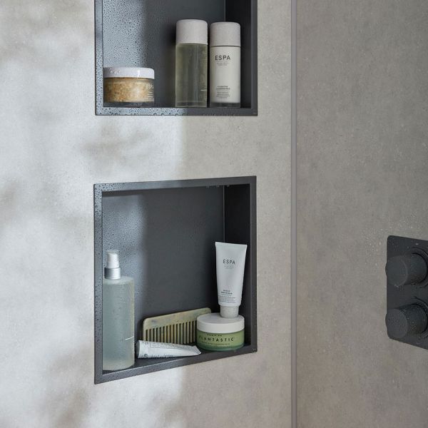 Vado Muse Pewter Shower Niche 323 x 323mm #2