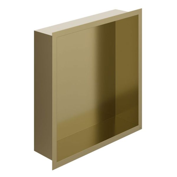 Vado Muse Satin Brass Shower Niche 323 x 323mm