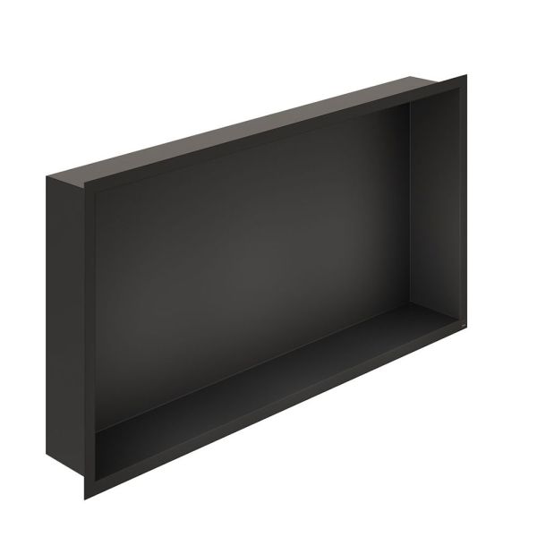 Vado Muse Matt Black Shower Niche 623 x 323mm