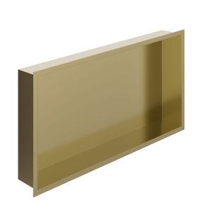 Vado Muse Satin Brass Shower Niche 623 x 323mm