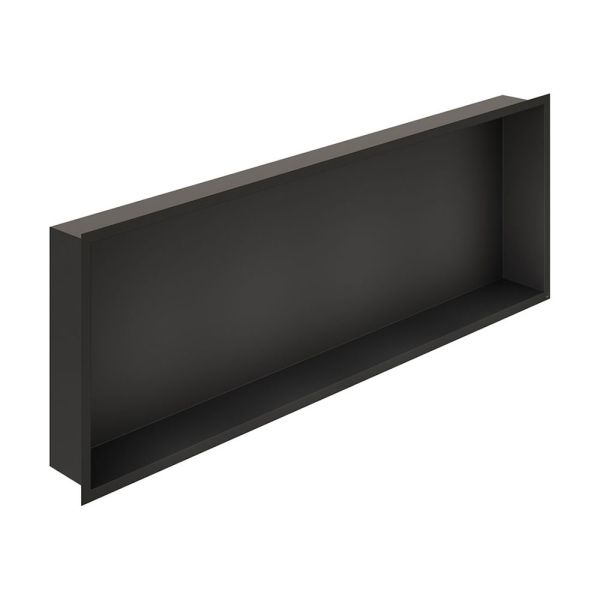 Vado Muse Matt Black Shower Niche 923 x 323mm