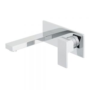 Vado Notion Chrome Wall Mounted Basin Mixer Tap with 180mm Spout