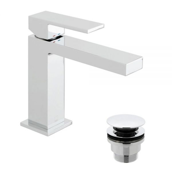 Vado Notion Chrome Mono Basin Mixer Tap with Universal Waste
