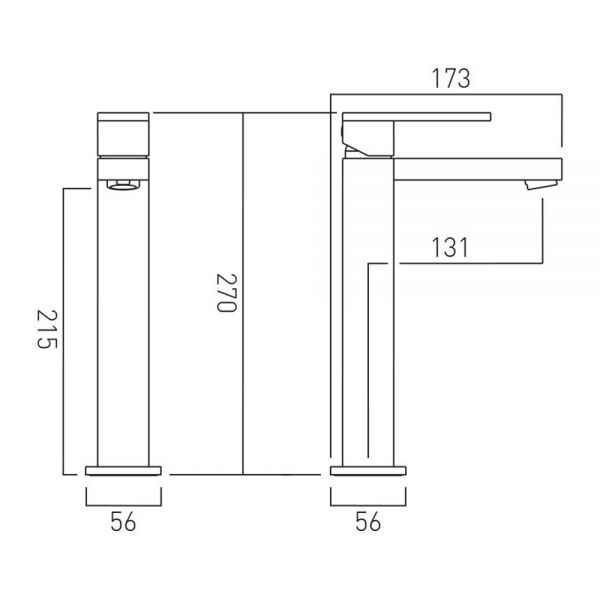Vado Notion Chrome Tall Basin Mixer Tap #2