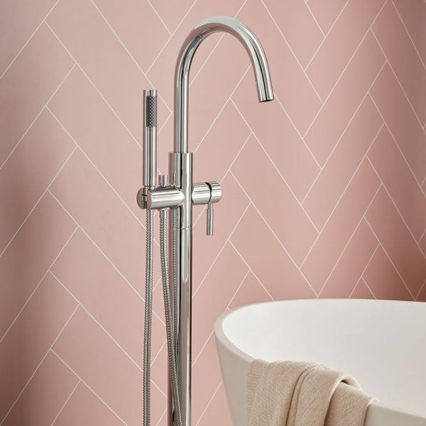 Vado Origins Chrome Floor Standing Bath Shower Mixer Tap #2