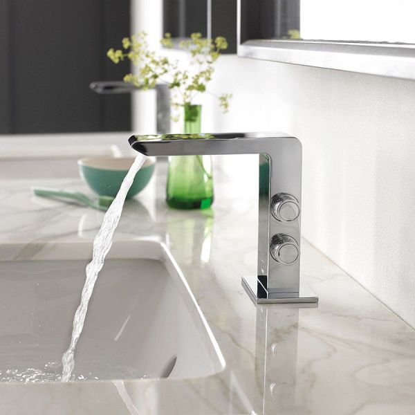 Vado Omika Chrome Mono Basin Mixer Tap with Universal Waste #2