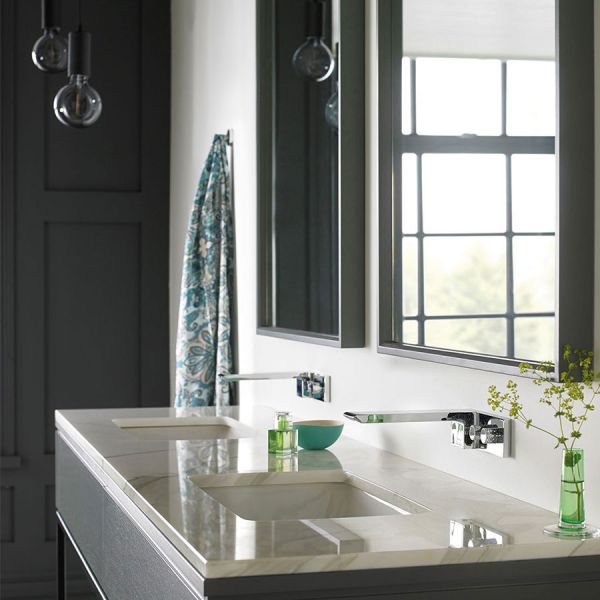 Vado Omika Chrome Wall Mounted Basin Mixer Tap #2