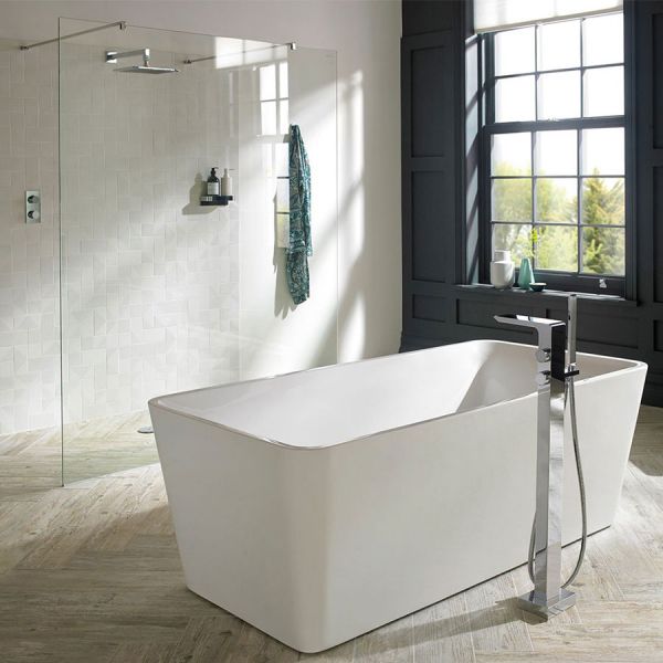 Vado Omika Chrome Floor Standing Bath Shower Mixer Tap #3