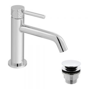 Vado Omika Slimline Chrome Mono Basin Mixer Tap with Universal Waste