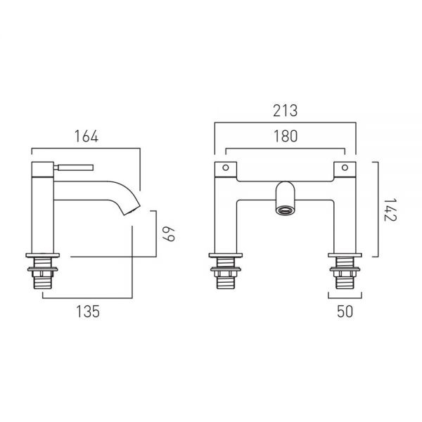 Vado Origins Chrome Bath Filler Tap #2