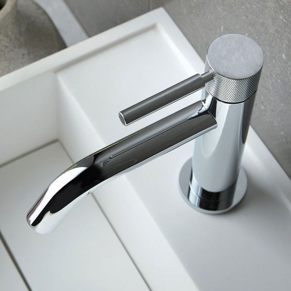 Vado Origins Knurled Chrome Mono Basin Mixer Tap #3