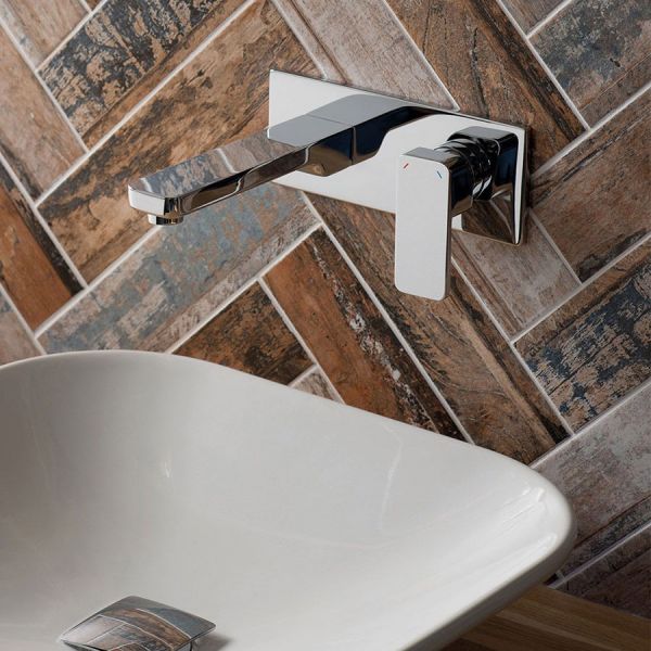 Vado Phase Chrome Wall Mounted Basin Mixer Tap #2