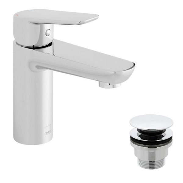 Vado Photon Chrome Mono Basin Mixer Tap with Universal Waste