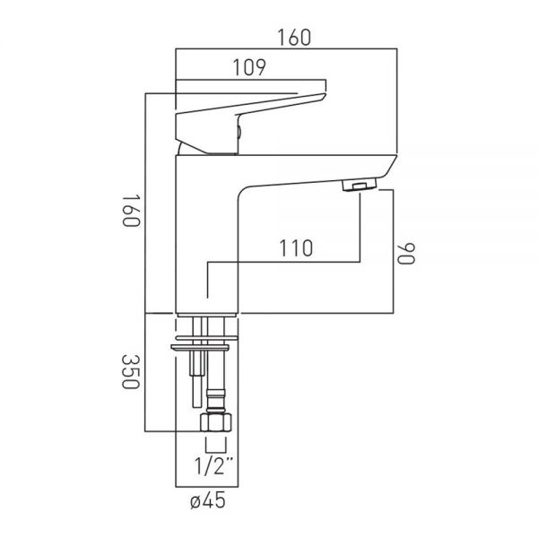 Vado Photon Chrome Mono Basin Mixer Tap #5