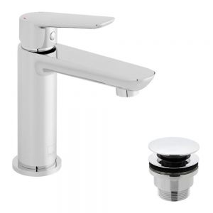 Vado Photon Chrome Mini Basin Mixer Tap with Universal Waste