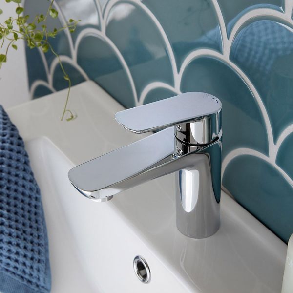 Vado Photon Ecoturn Chrome Mono Basin Mixer Tap with Universal Waste #2