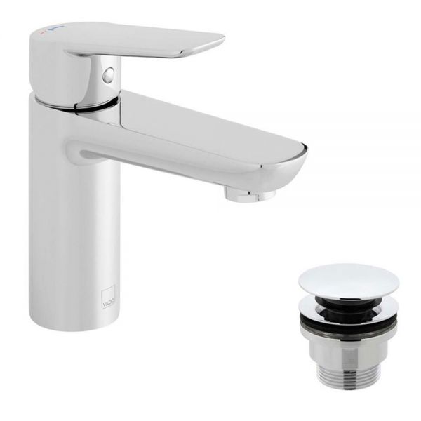 Vado Photon Ecoturn Chrome Mono Basin Mixer Tap with Universal Waste