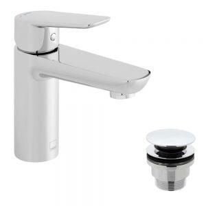 Vado Photon Ecoturn Chrome Mono Basin Mixer Tap with Universal Waste